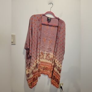 Angie Size L Boho Multicolored Pattern Kimono Outfit Topper